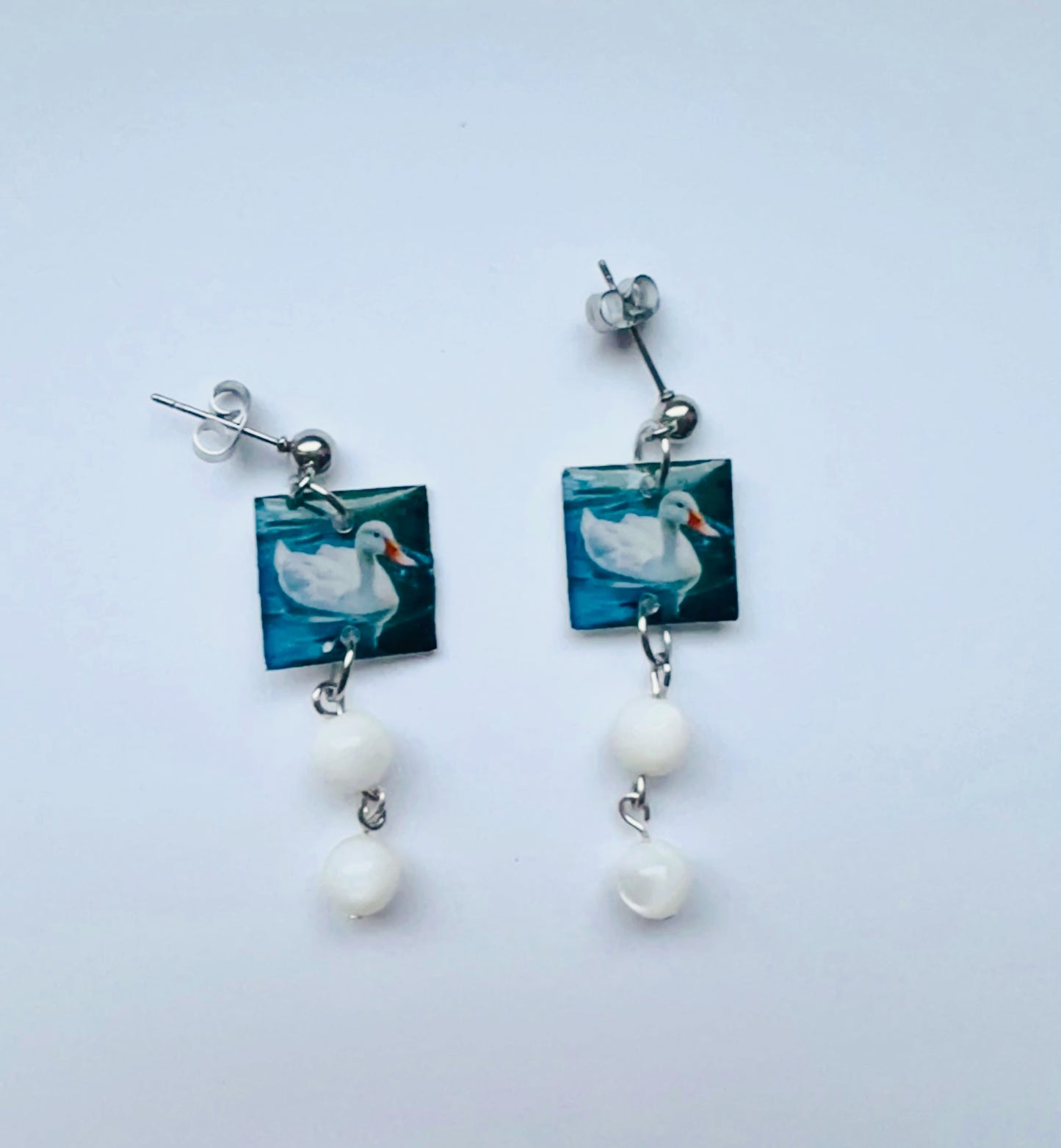 Duck Dangle Earrings