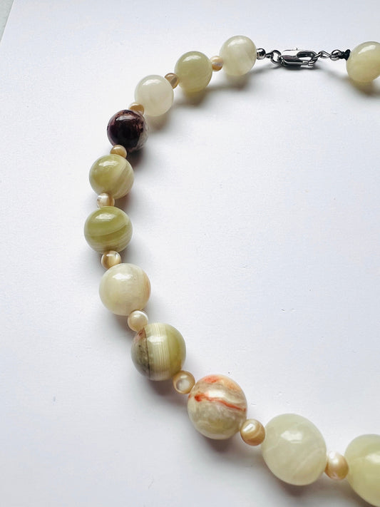 Beaded Jade Necklace