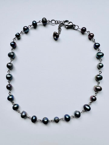 Black Freshwater Pearl Choker