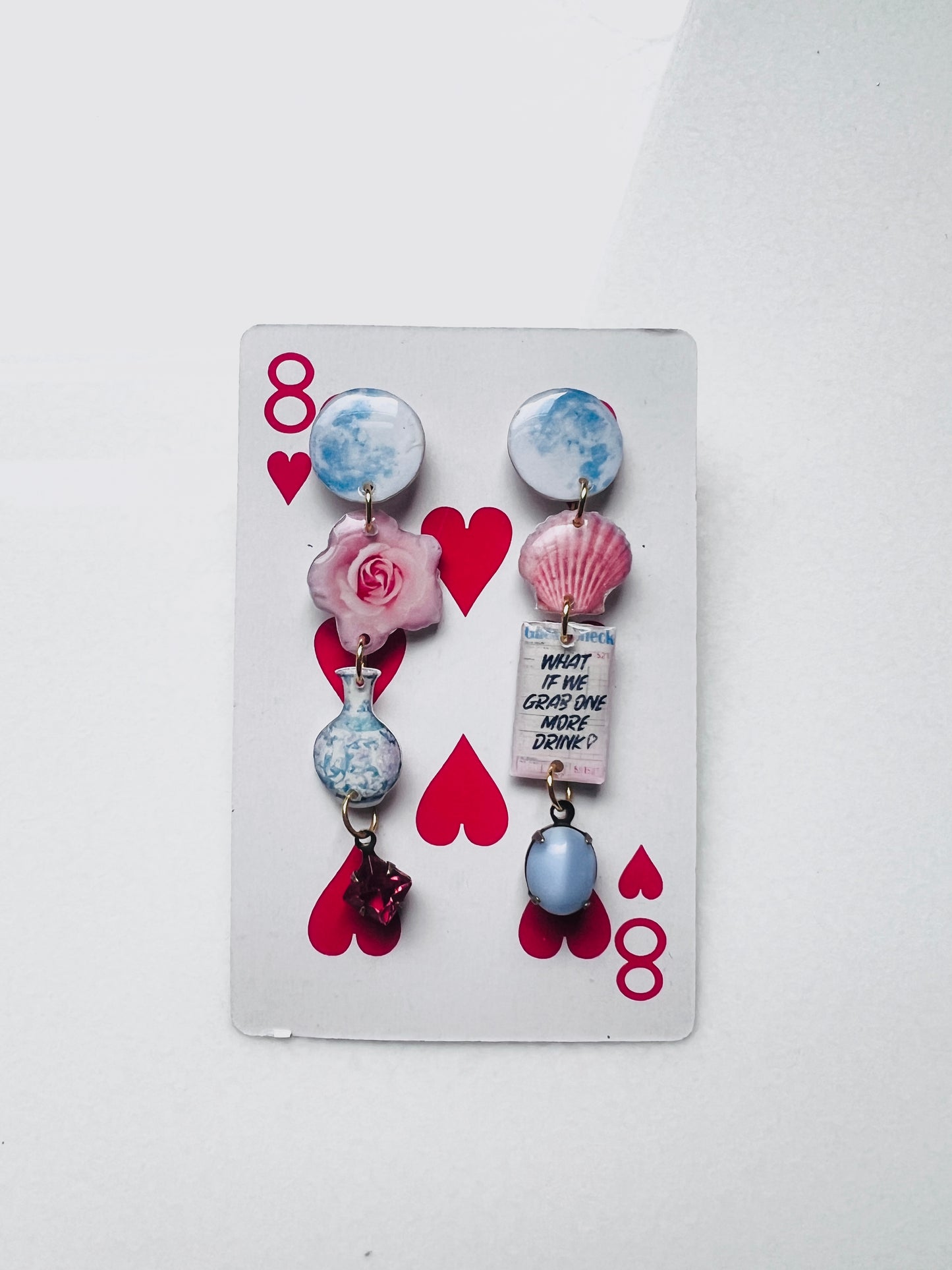 Blue Moon Multi-Charm Earrings