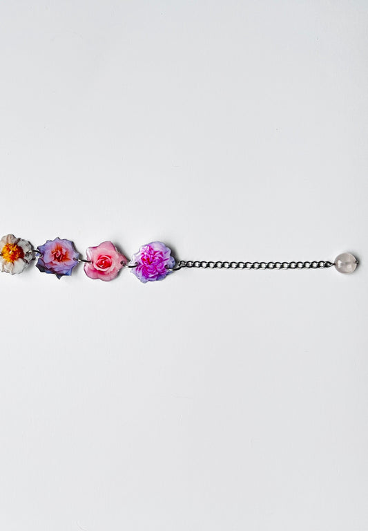 Rose Flower Charm Bracelet