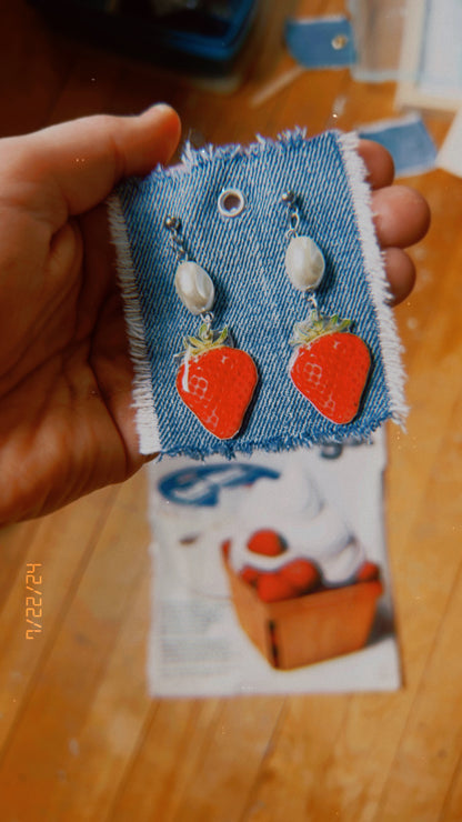 Berries and Cream Earrings