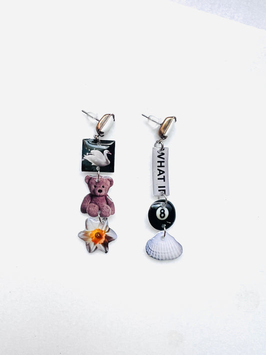 What if Multi charm Dangly Earrings