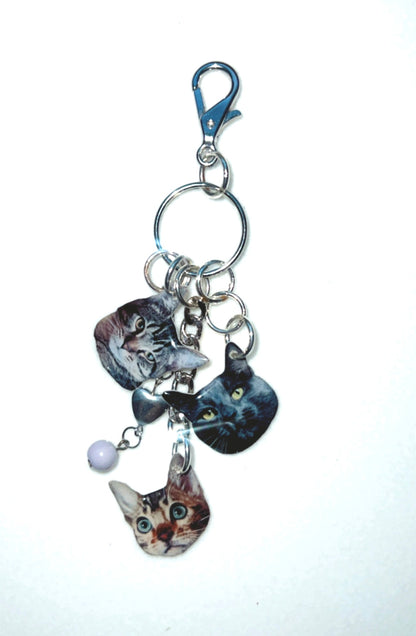 Custom Pet Collage Charm Keychain