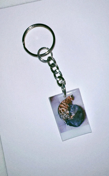 Custom Pet Collage Charm Keychain