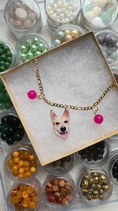 Custom Pet Collage Charm Necklace