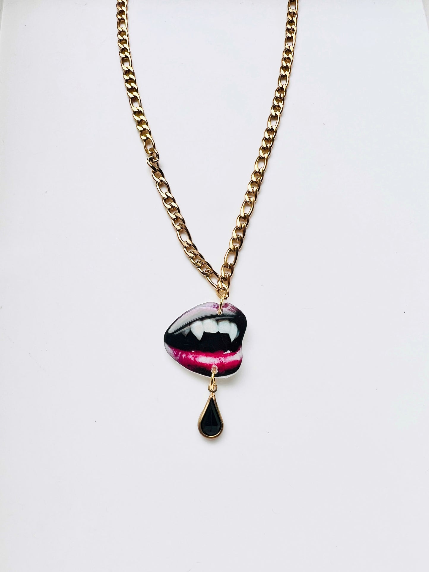 Vampire Single Charm Necklace