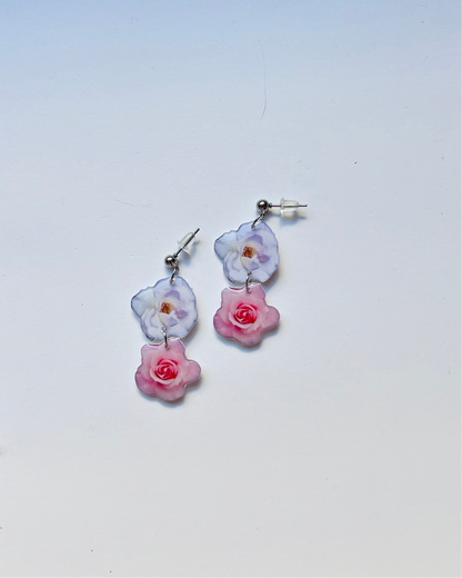 Flower Charm Earrings