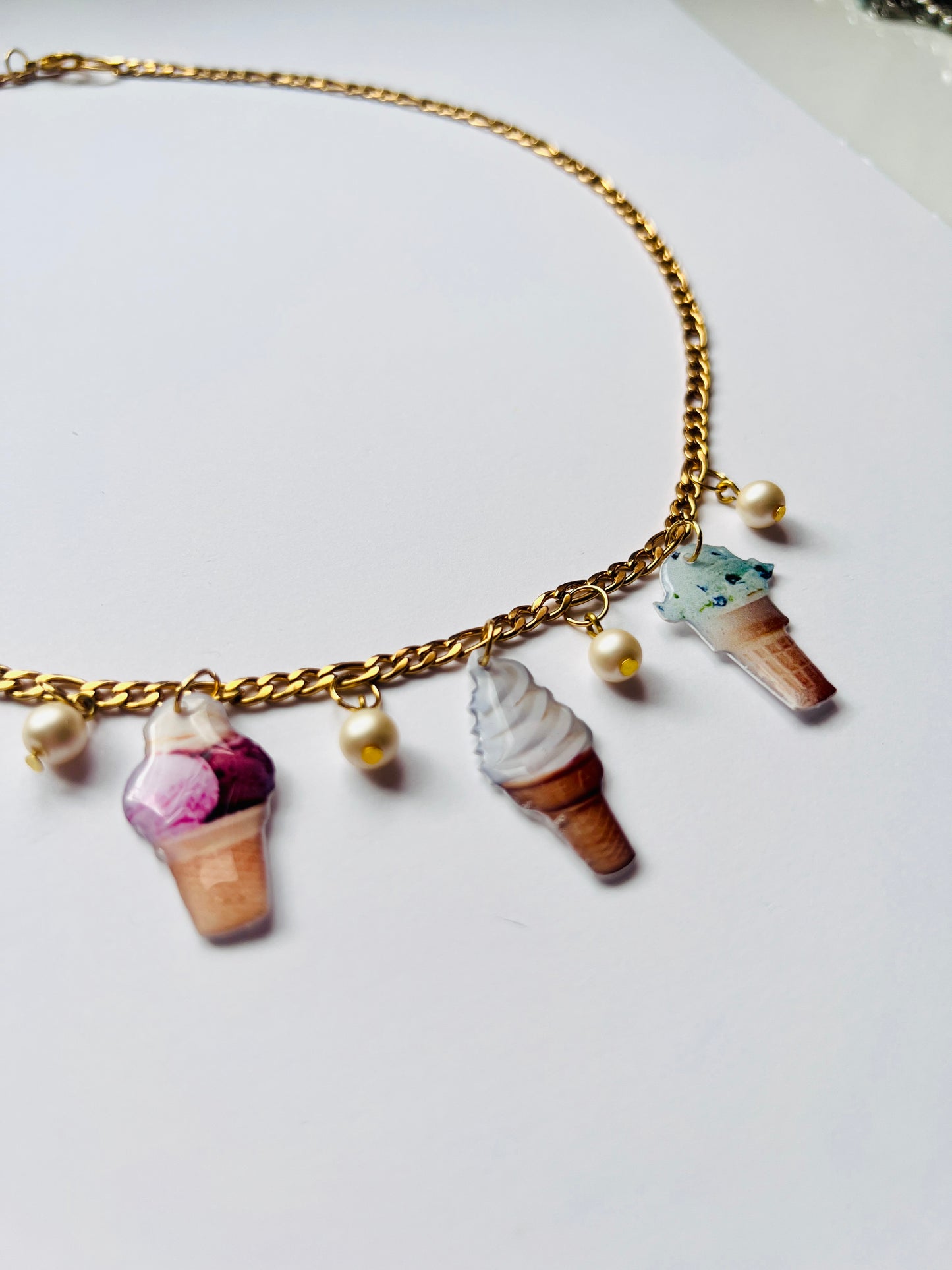 Ice Cream Cone Charm Necklace