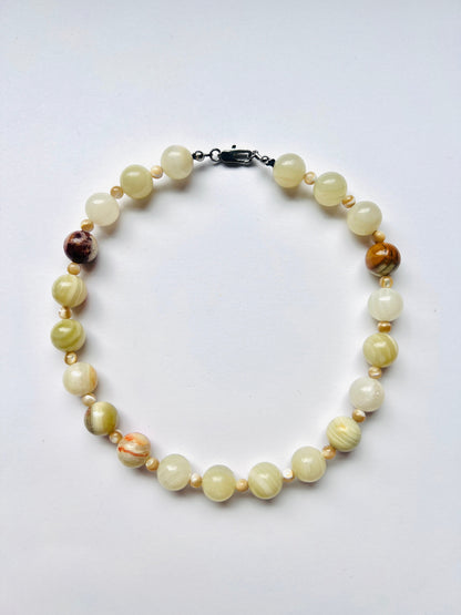 Beaded Jade Necklace