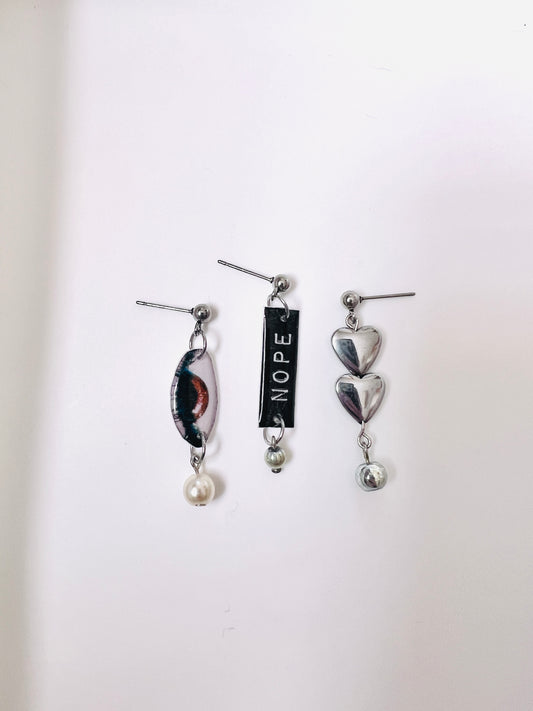 Mix and Match Set of 3 Charm Earrings