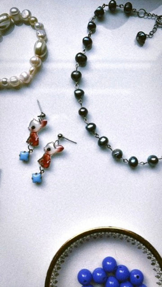 Deer Dangle Charm Earrings