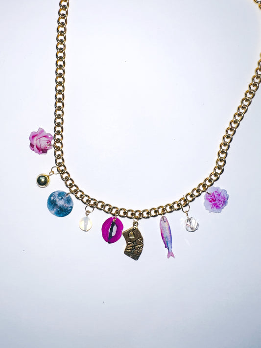 Pink Charm Necklace